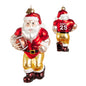 EC 6.5" Red/Gold Varsity Football Santa Ornament