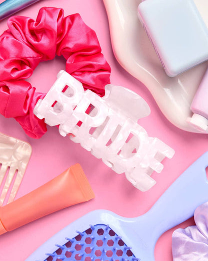 White Bride Acrylic Claw Clip