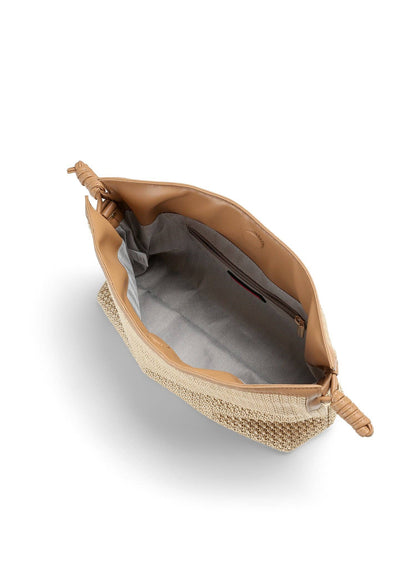 Taylor Capri Cinched Raffia Clutch Bag