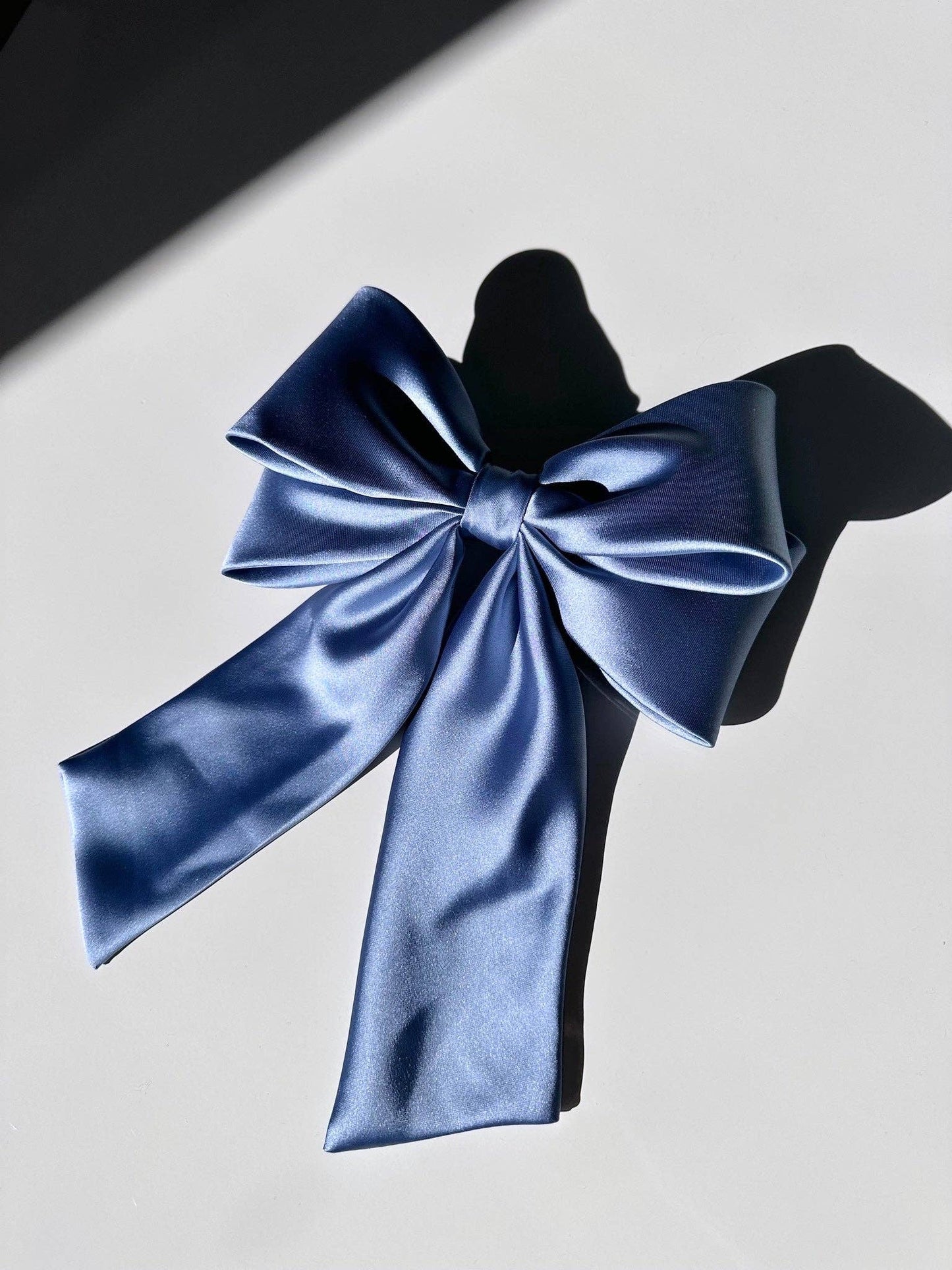 The Perfect Long Satin Hair Bow Barrette