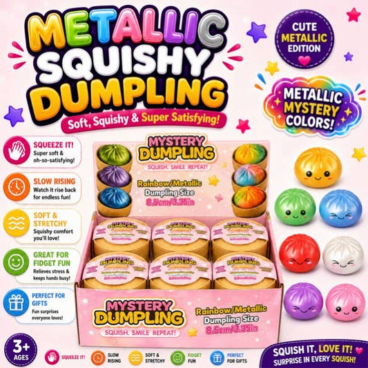 Pearl Metallic Mystery Dumpling Squishy Toy
