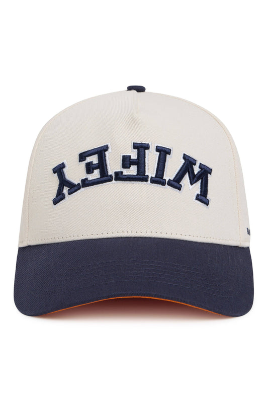 Wifey Collegiate Trucker Hat, Cream/Navy