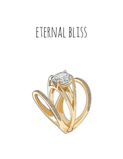 Eternal Bliss Engagement Card