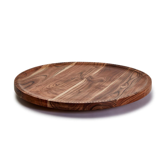 Rotating Lazy Susan Charcuterie with Hand-Etched Border