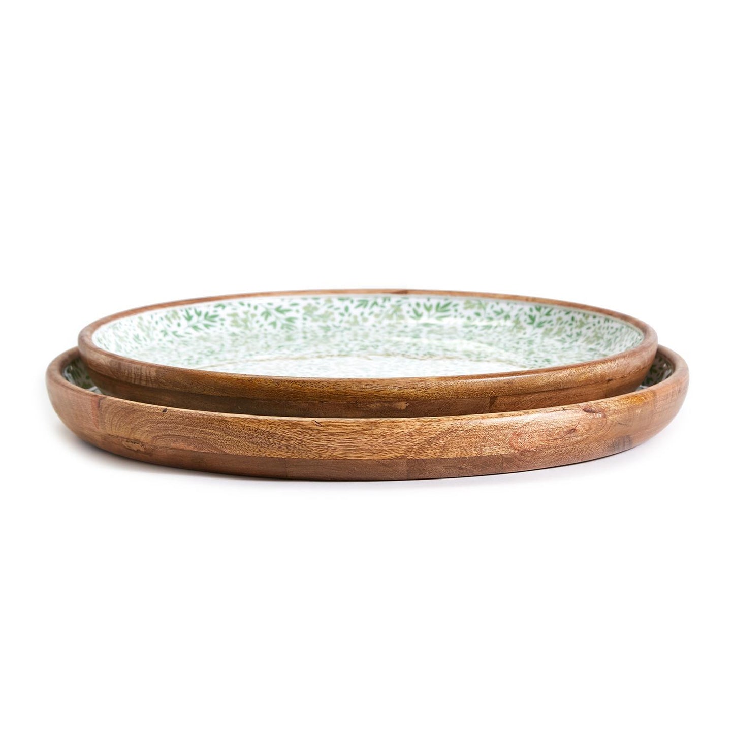 Countryside Hand-Crafted Wood Round Tray