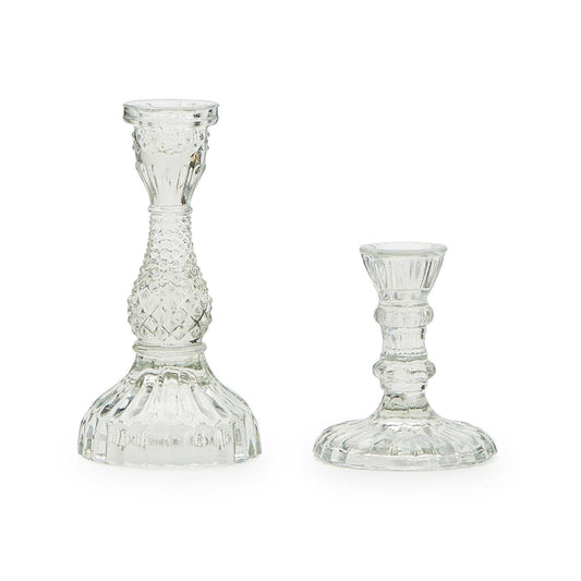 Casa Verde Clear Glass Candlestick
