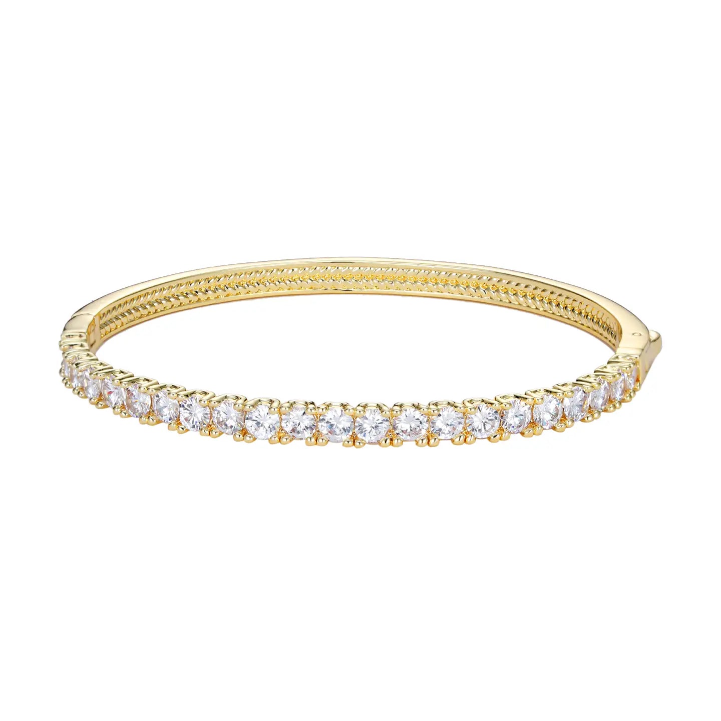 Gold Tennis Bangle Bracelet