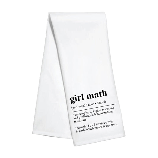 Girl Math Scalloped Guest Towel
