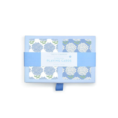 Hydrangea Double Deck Textured Playing Cards in Gift Box