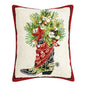 Holiday Cowboy Boot Hook Pillow
