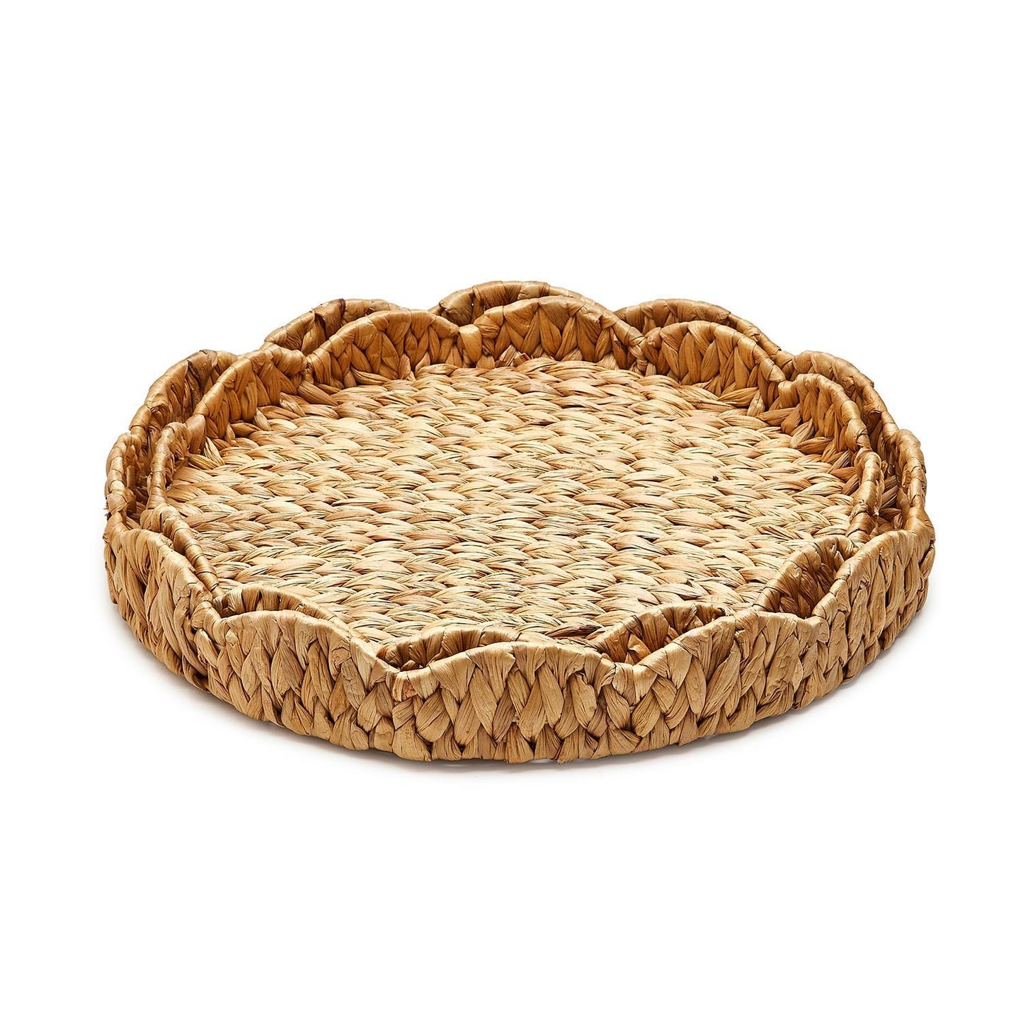 Scalloped Edge Round Tray