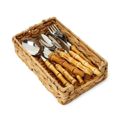 Hand-Crafted Fish Bone Weave Guest Napkin / Utensil Holder