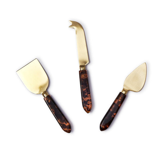 Tortoise Swirl Cheese Knives (*Multiple Sizes*)