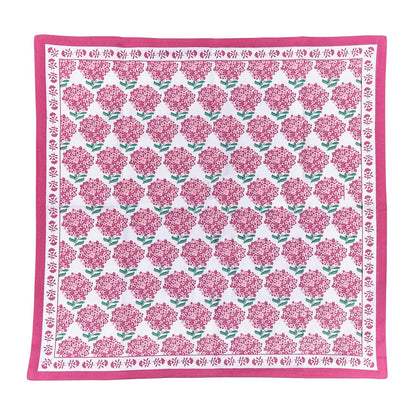 Pink Hydrangea Set of 4 Cloth Napkins