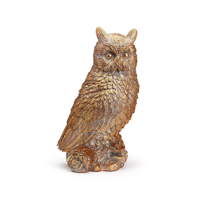 Enchanted Woods Golden Owl Decor Sculpture
