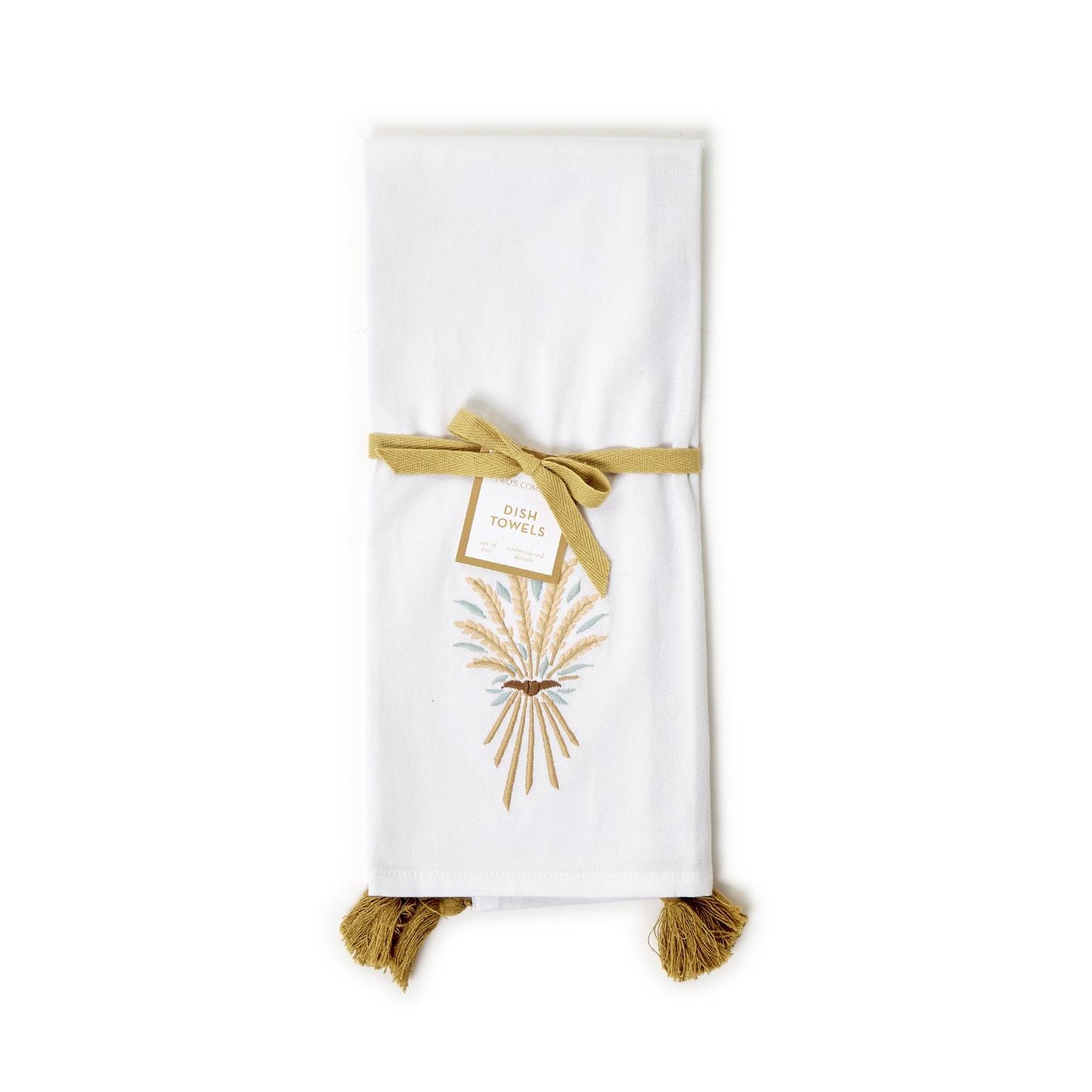 S/2 Golden Wheat Dish Towels