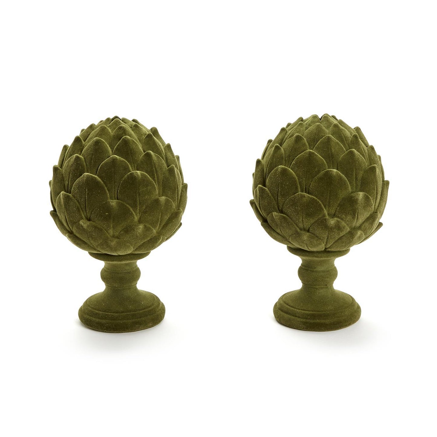 Large Flocked Artichoke Decor