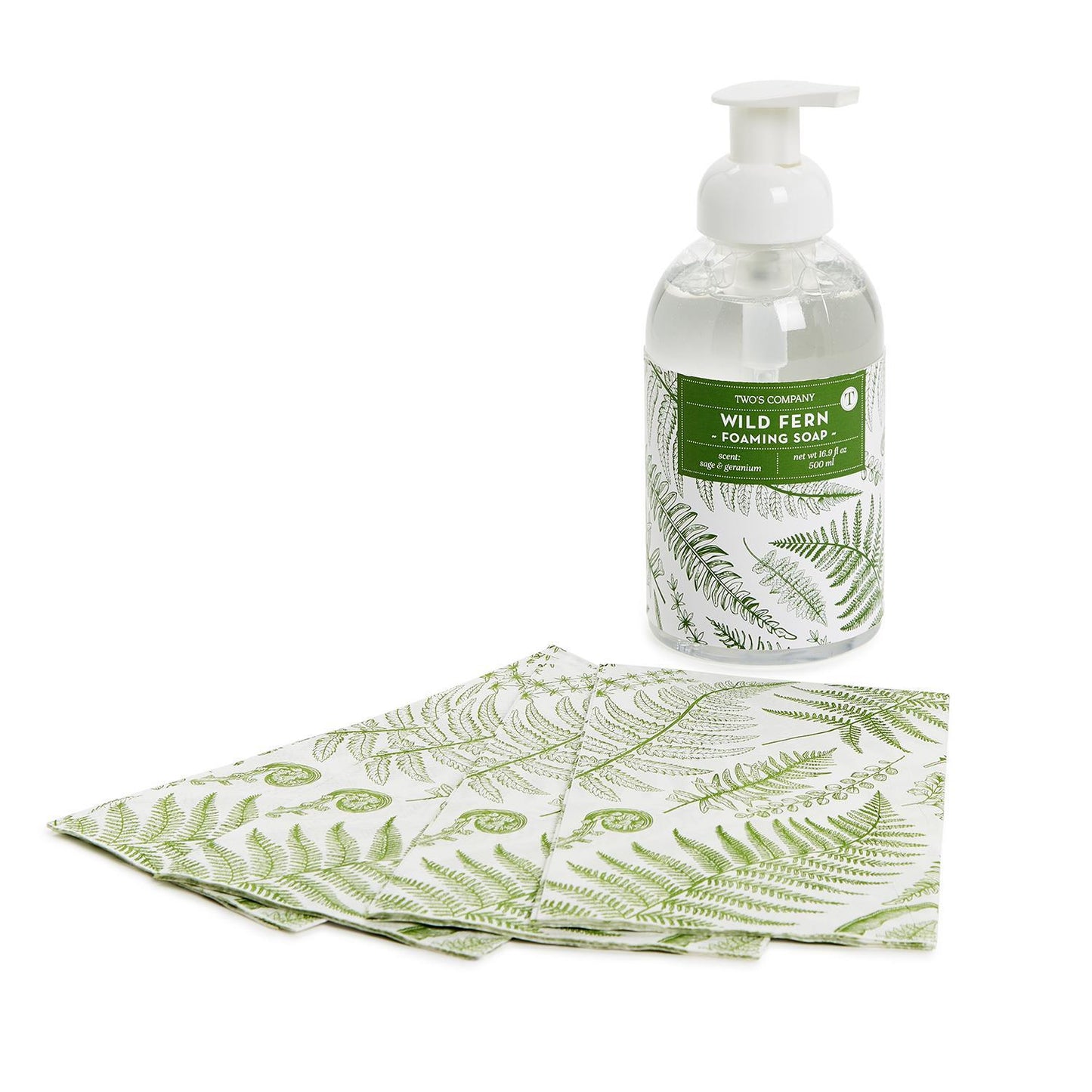 Fern Fresh Sage Foaming Soap w/20Pc Guest Towel