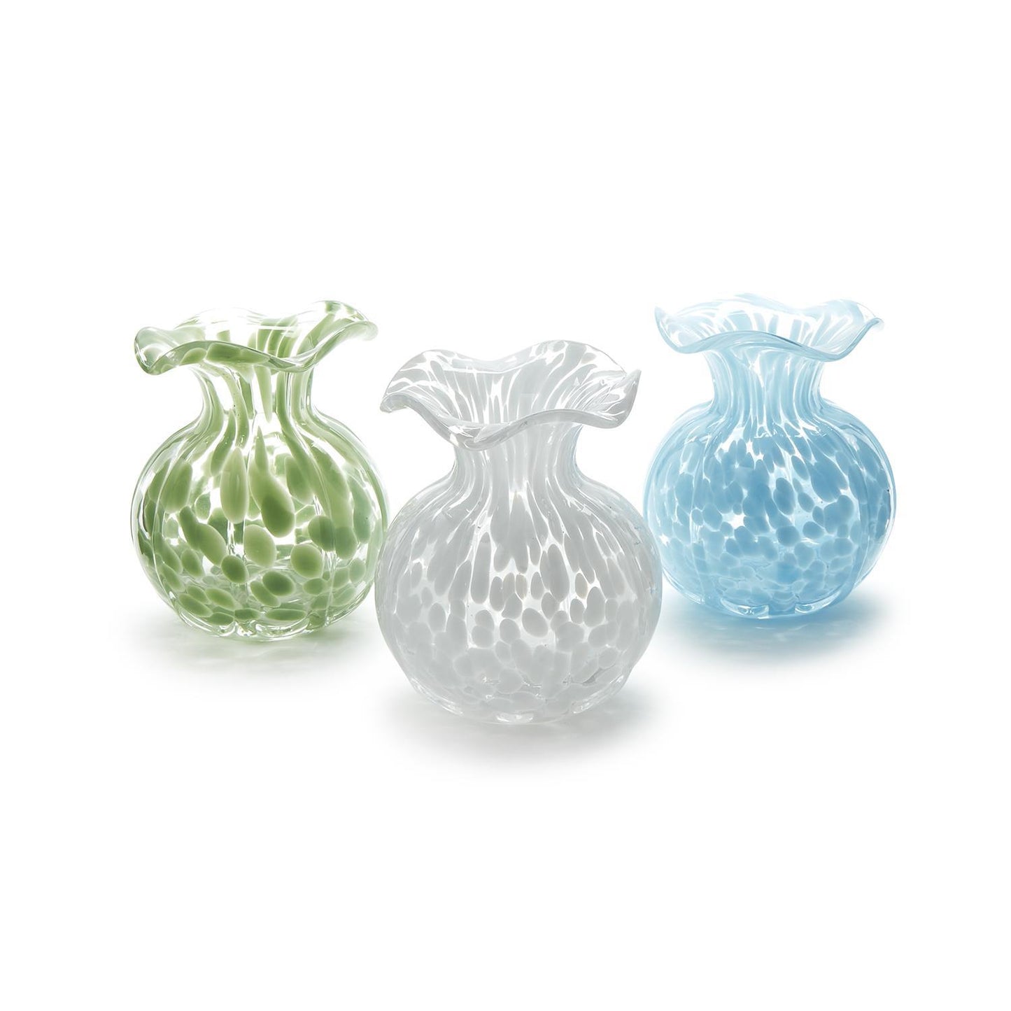 Ruffled Edge Spotted Vase (*Multiple Colors*)