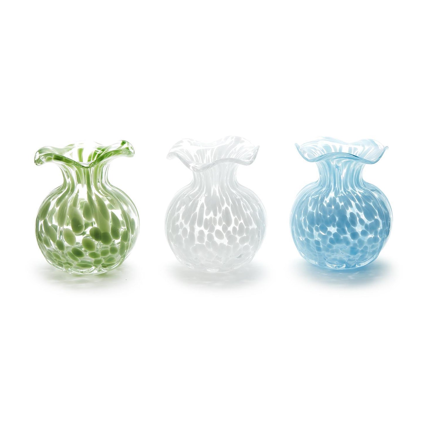 Ruffled Edge Spotted Vase (*Multiple Colors*)