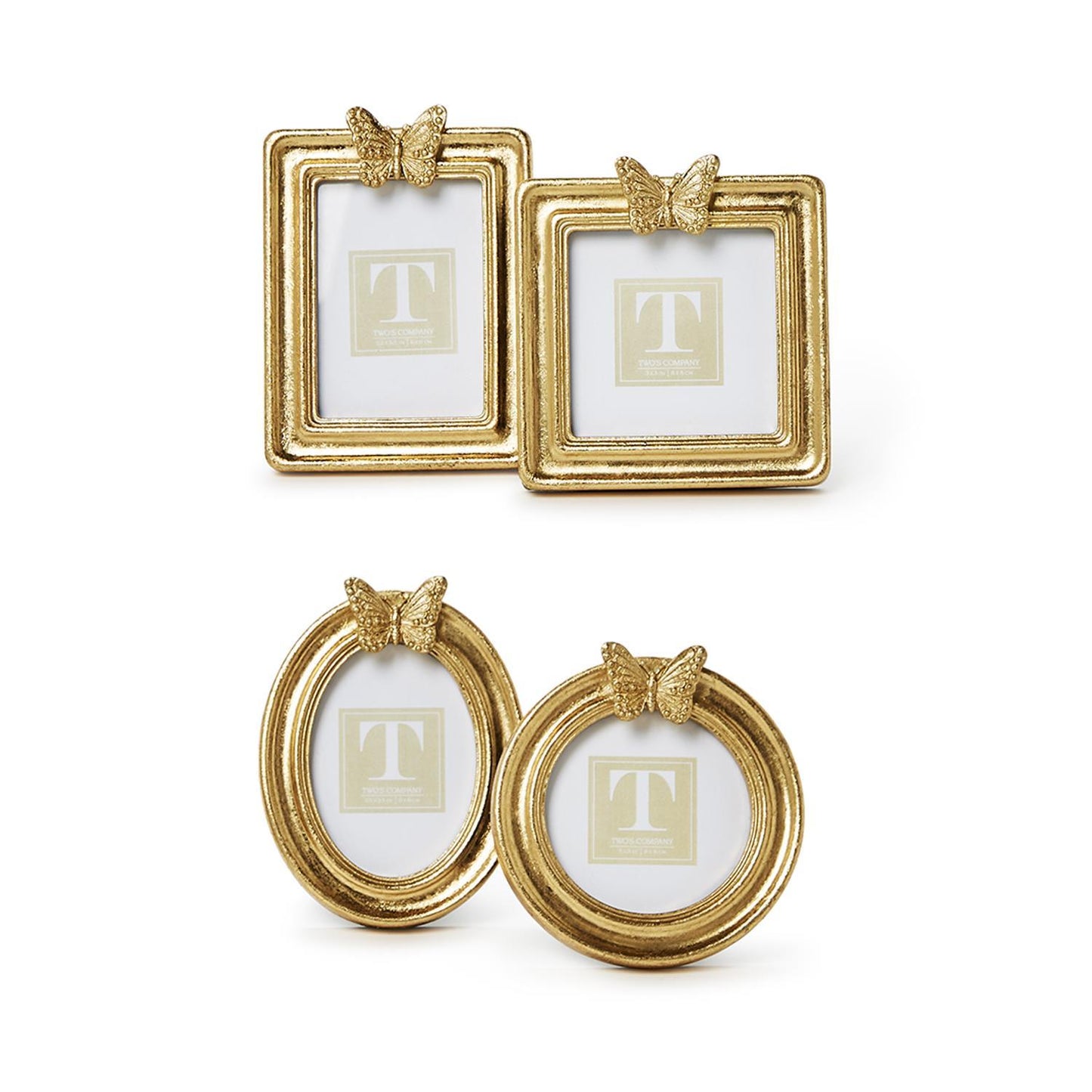 Golden Butterfly Gold Leaf Finish Photo Frames