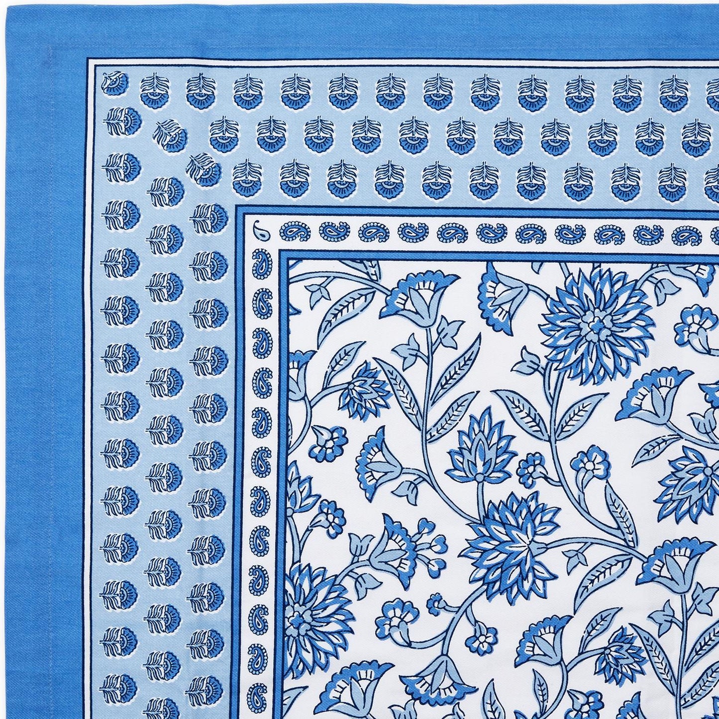 Chinoiserie Blue Block Print Design Tablecloths (*2 Different Sizes)