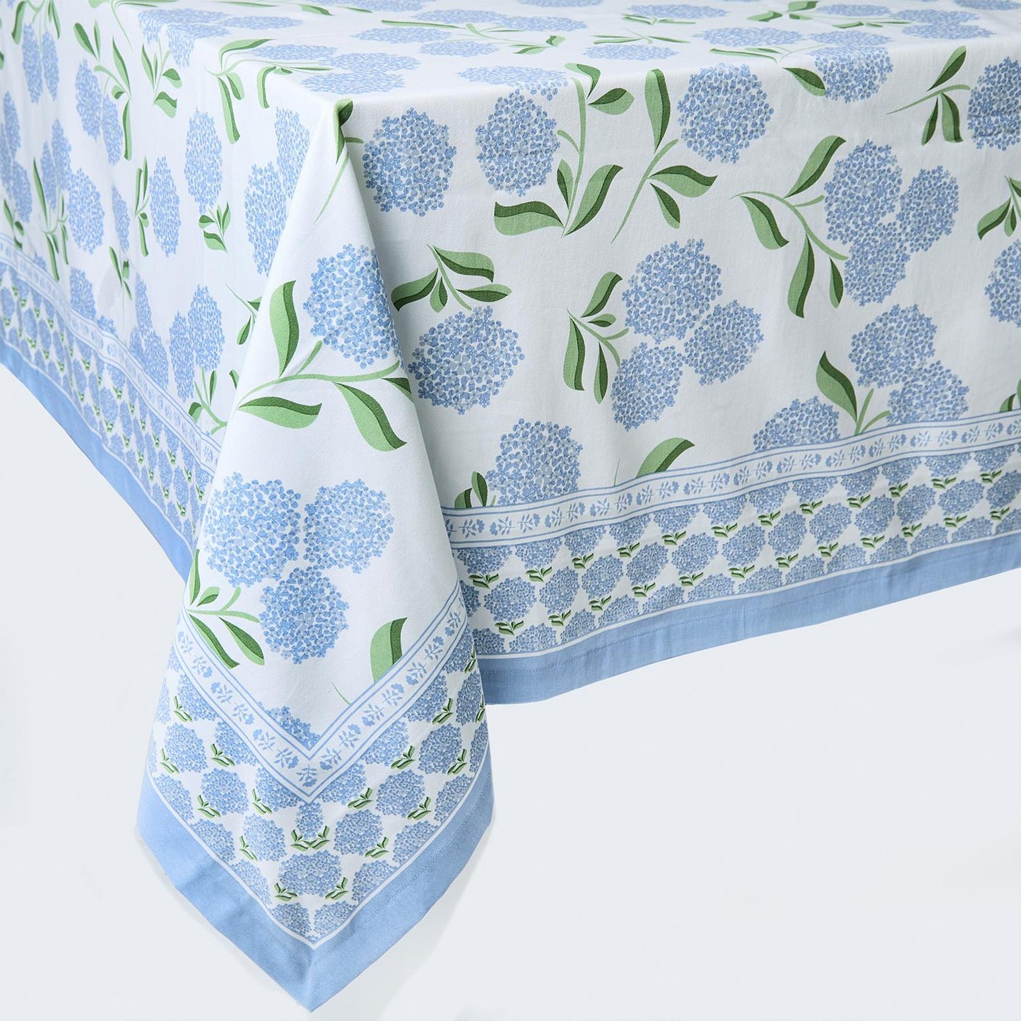 Hydrangea Block Print Design Tablecloths (*Two Different Sizes)