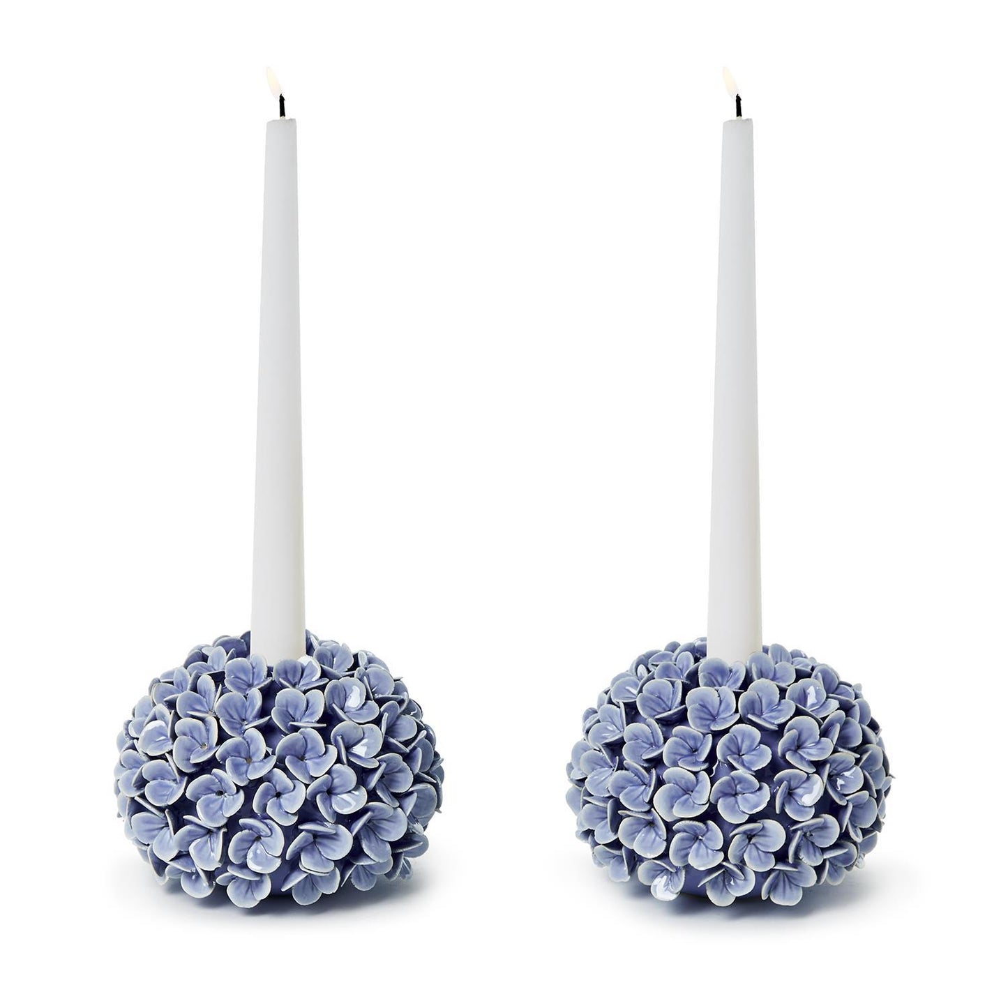 Hydrangea Flower Bud Vases / Taper Candle Holders