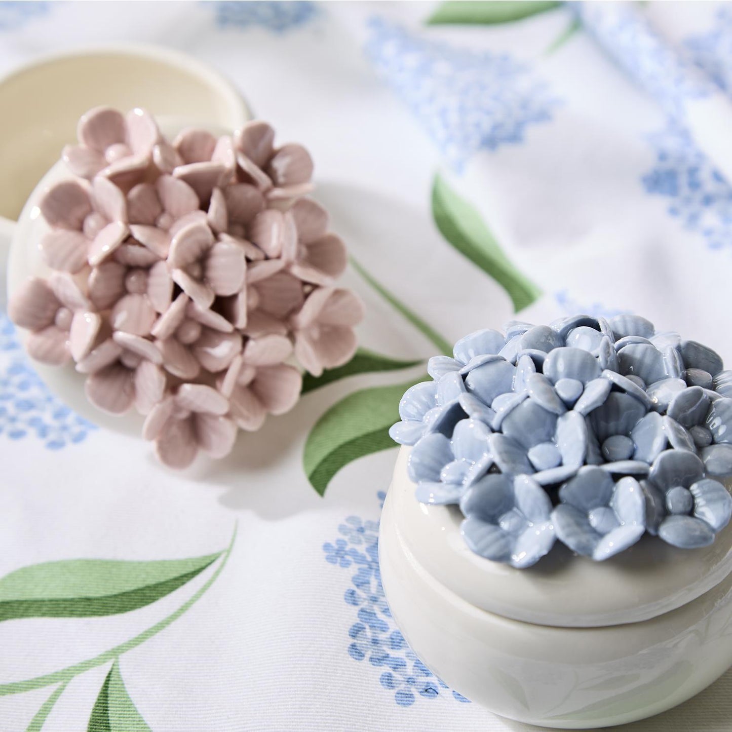 Hydrangea Trinket Jewelry Box with Lid