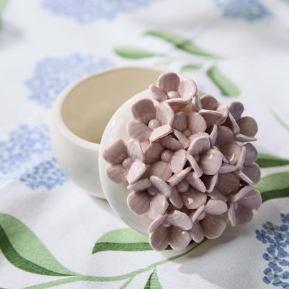 Hydrangea Trinket Jewelry Box with Lid