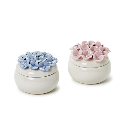 Hydrangea Trinket Jewelry Box with Lid