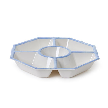 French Blue Bamboo Touch Melamine Chip and Dip