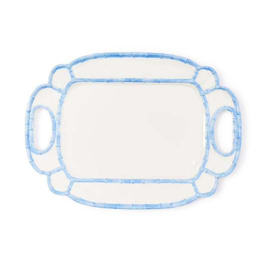 French Blue Bamboo Touch Melamine Platter