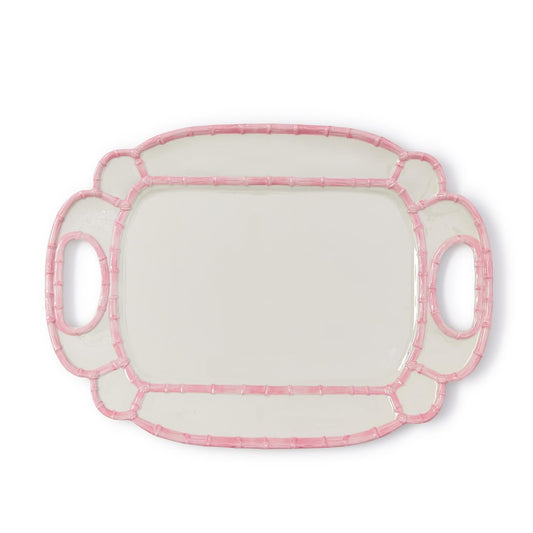 Pink Bamboo Touch Melamine Platter