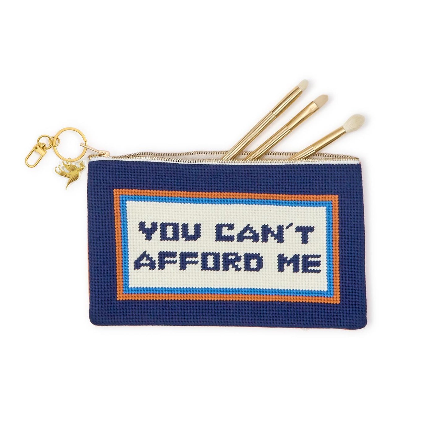 "You Can't Afford Me" Large Needlepoint Pouch