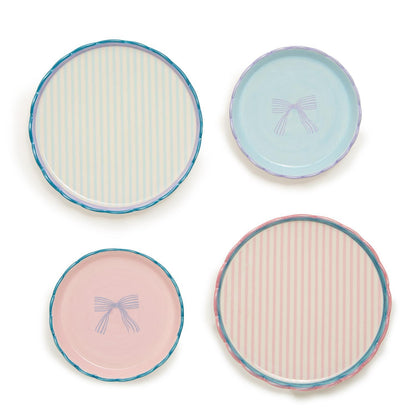 Set of 2, Beautiful Bow Scallop Edge Trinket Dishes