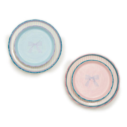 Set of 2, Beautiful Bow Scallop Edge Trinket Dishes