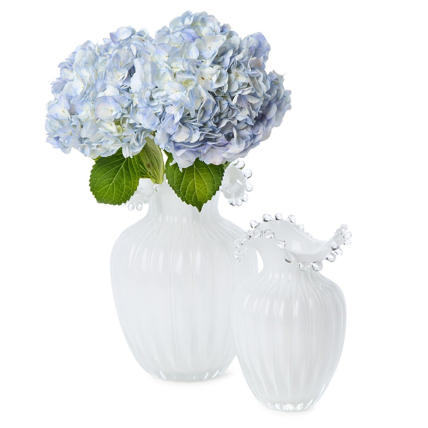 Glass Pearl White Vases