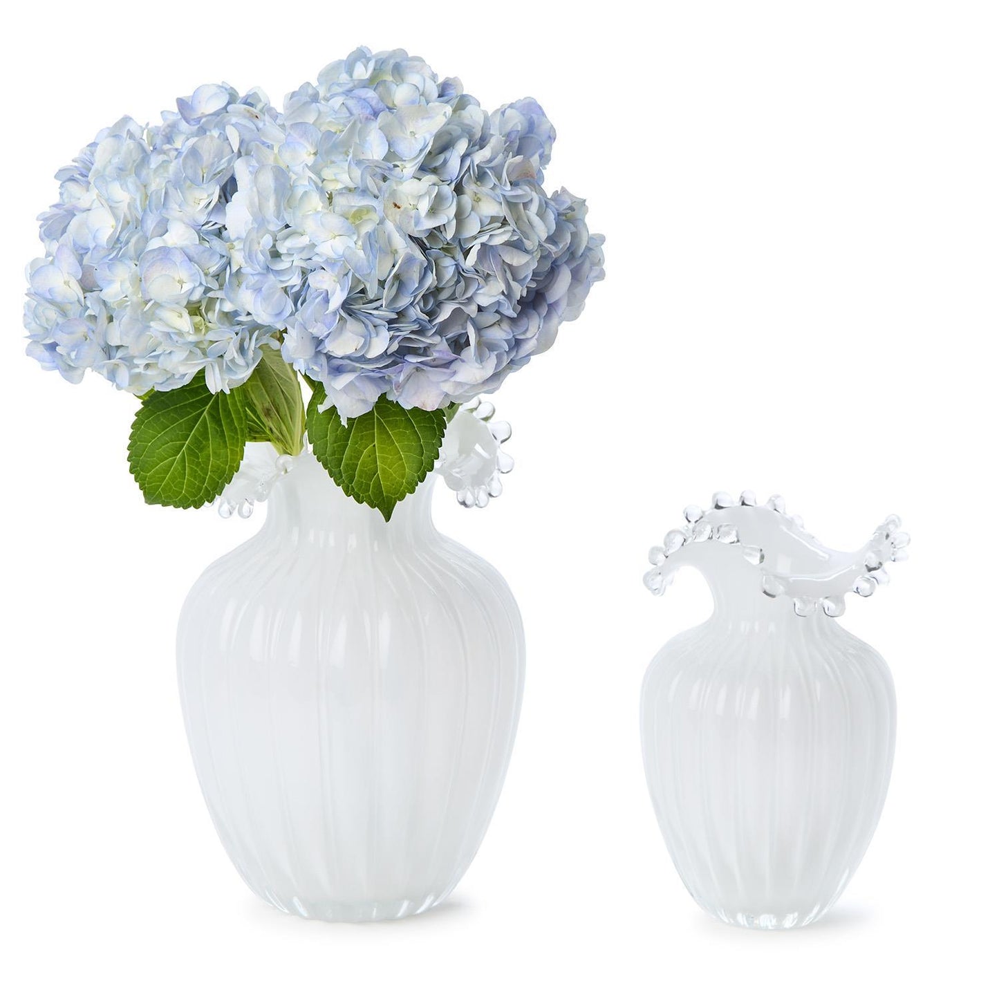 Glass Pearl White Vases
