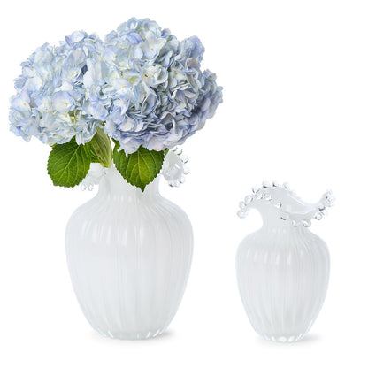 Glass Pearl White Vases