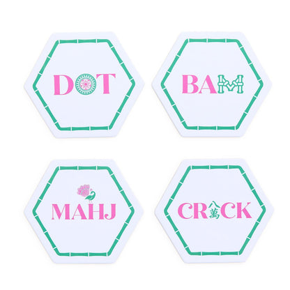 Let's Mahj Set of 24 Heavyweight Paper Coasters in Gift Box
