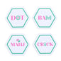 Let's Mahj Set of 24 Heavyweight Paper Coasters in Gift Box