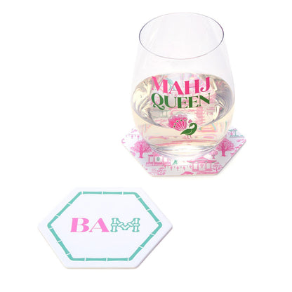 Let's Mahj Set of 24 Heavyweight Paper Coasters in Gift Box