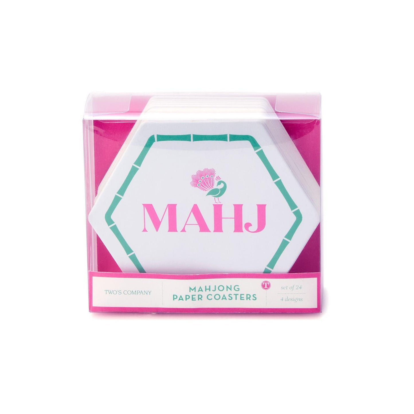 Let's Mahj Set of 24 Heavyweight Paper Coasters in Gift Box