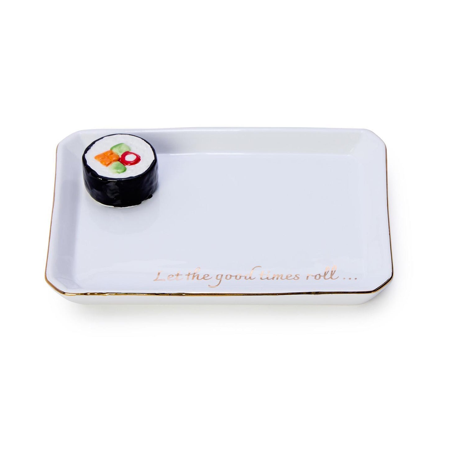 Iconic Eats Trinket / Desk Tray with Saying in Gift Box