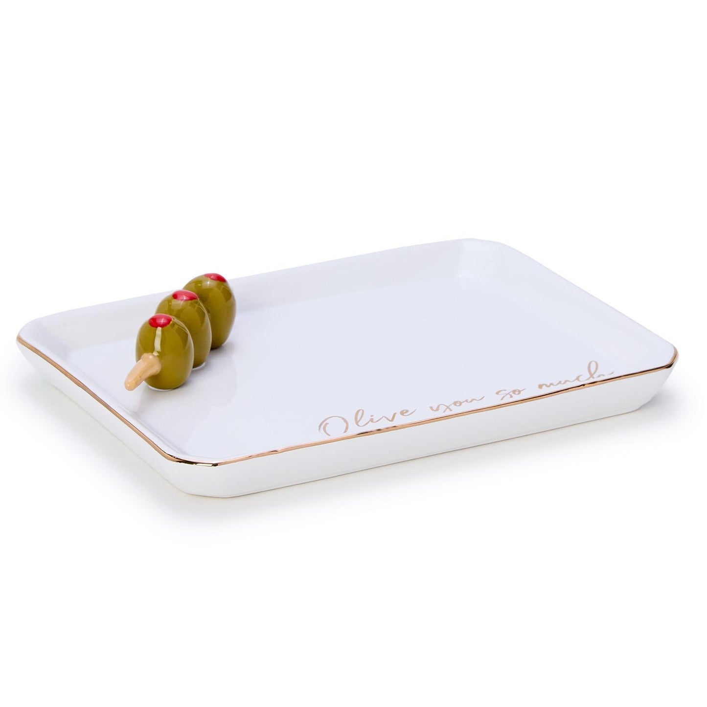 Iconic Eats Trinket / Desk Tray with Saying in Gift Box