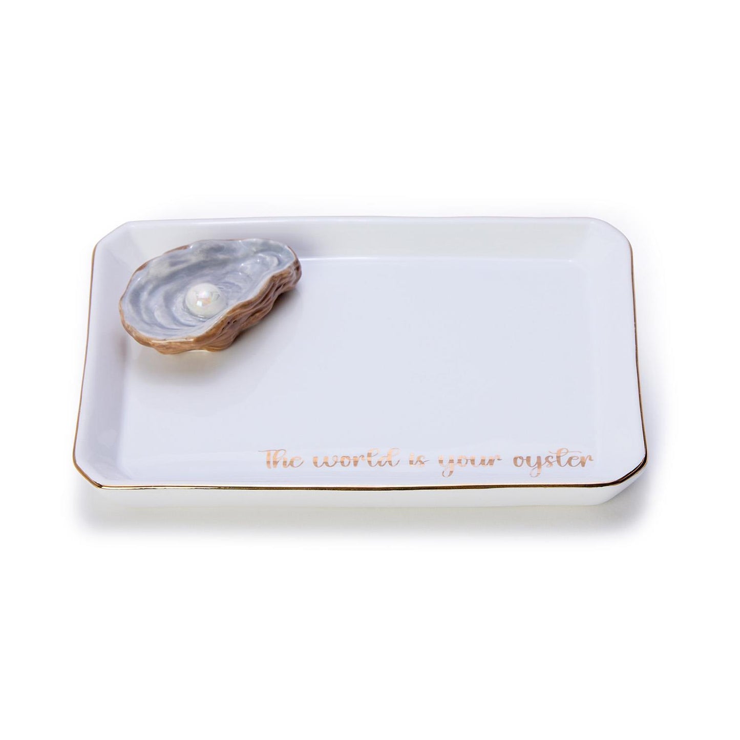 Iconic Eats Trinket / Desk Tray with Saying in Gift Box