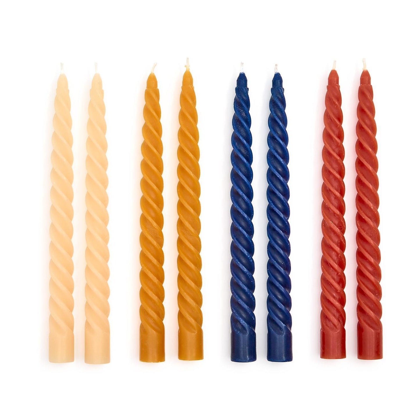 Twist Taper Candles, Set of 2 (*Multiple Colors*)
