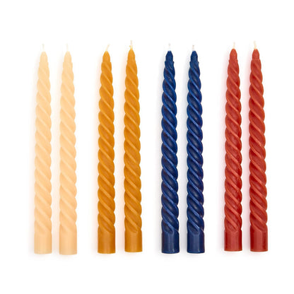 Twist Taper Candles, Set of 2 (*Multiple Colors*)