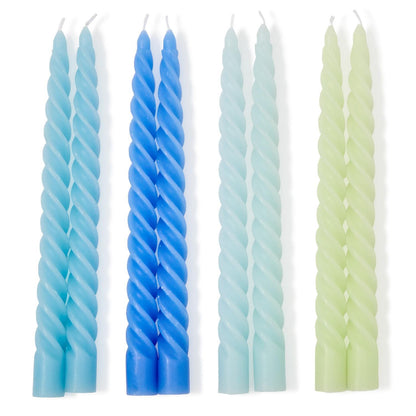 Twist Taper Candles, Set of 2 (*Multiple Colors*)